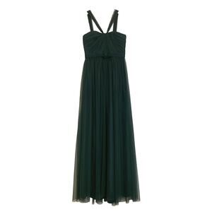 Amsale Hunter Green Tulle dress size 8